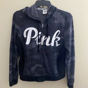 Black camo Pink zip up